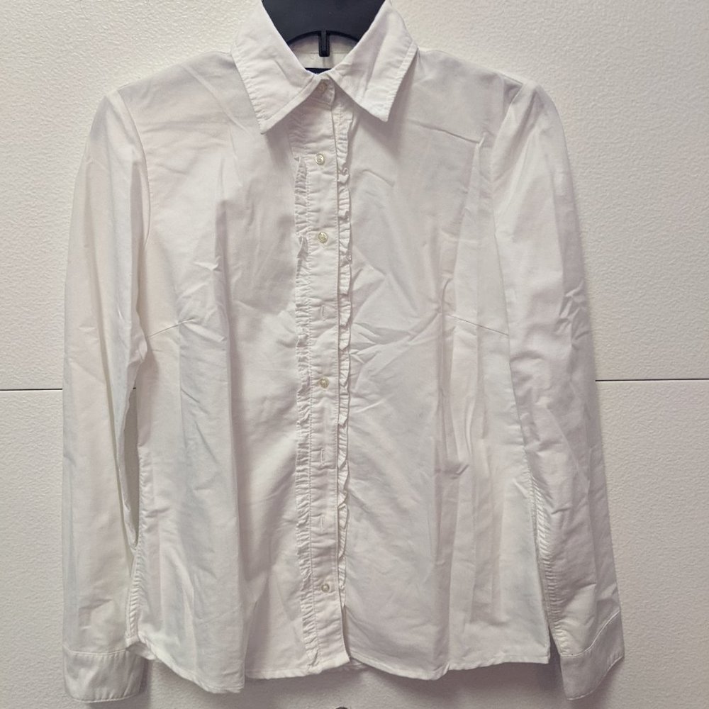 Land's End Women Dress Shirt Button-down Long Sleeve Oxford